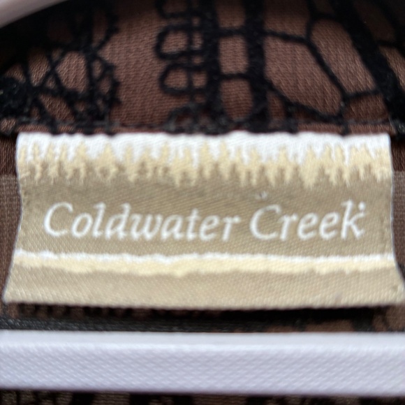 Chocolate & Black Velvet Burnout Semi Sheer Top - Picture 4 of 5